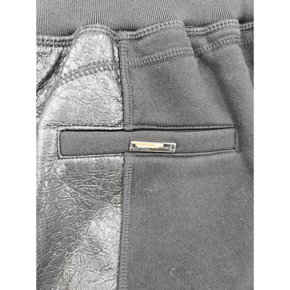 New Maniere De Voir Black Shorts Womens 8 Vegan Leather Pockets - Picture 4 of 8